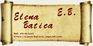 Elena Batica vizit kartica